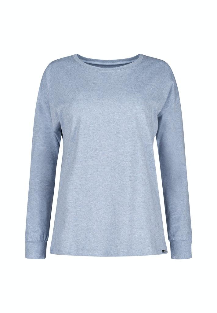 Skiny Damen Shirt langarm Night In Mix & Match Blau 38