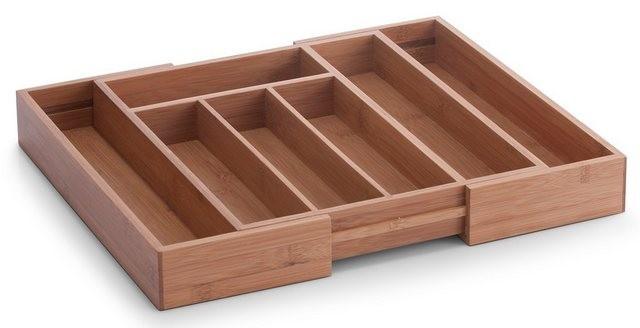 Besteckkasten Bamboo ausziehbar 5 - Fächer 28,5-40x33x5cm natur