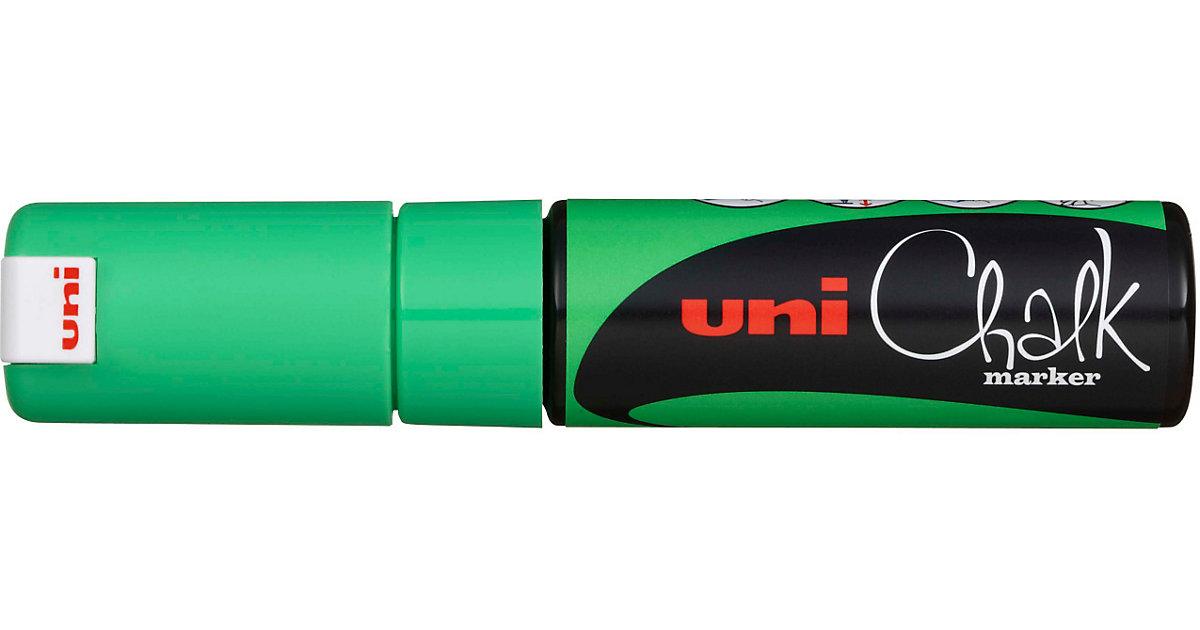 Kreidemarker UNI Chalk grün, Strichstärke: 8 mm, Keilspitze Füller
