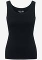 Top in Unifarbe - Schwarz / L