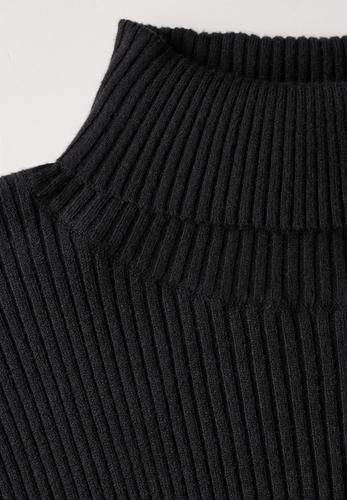 Basic Rollkragen-Pullover 38 - Black