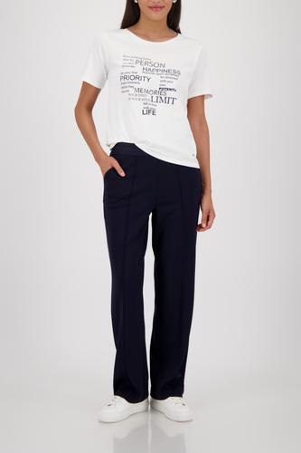 T-Shirt mit Strasssteinen 40 - Marine