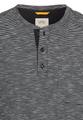 Kurzarm Henley aus reiner Baumwolle Blau XXL