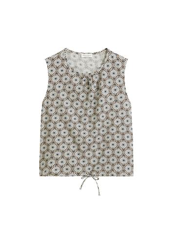 Jersey-Bluse loose M - Multi/muted Blue