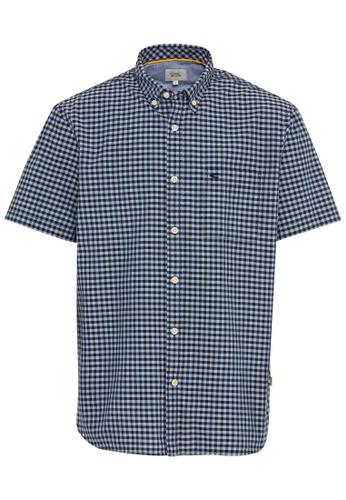 Kurzarm Hemd aus reiner Baumwolle M Regular Fit - Night Blue