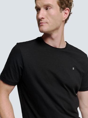 T-Shirt Crewneck Slub Schwarz L