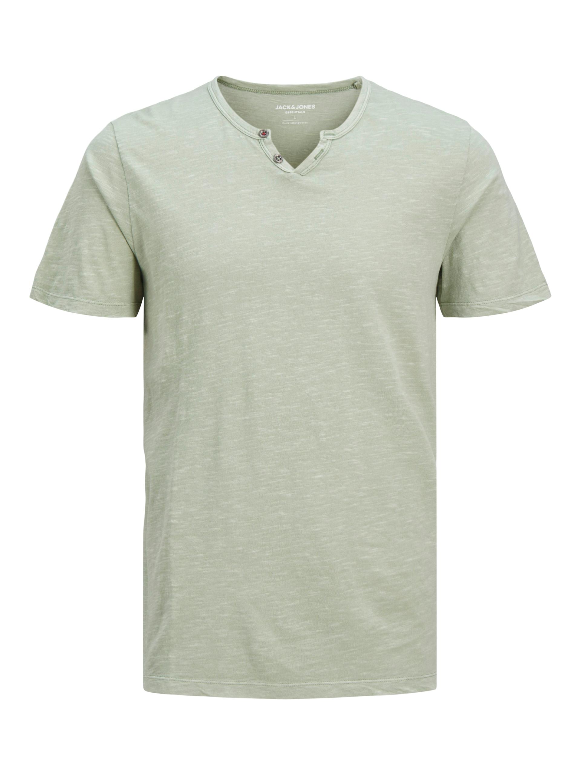JJESPLIT NECK TEE SS NOOS L Normal geschnitten - Iceberg Green