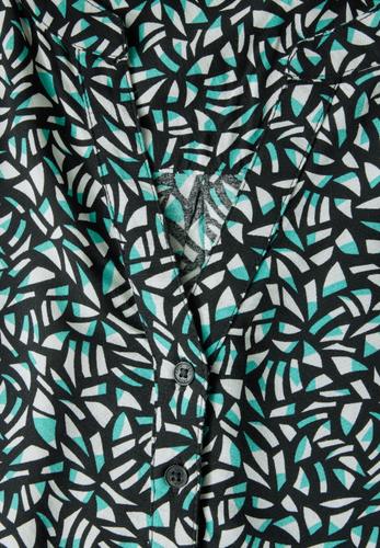 Bluse mit Minimal Print XL - Black