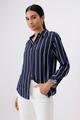 Satinbluse mit Streifen 36 - Deep Ocean Gemustert