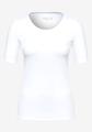 Basic T-Shirt mit Rundhals in Unifarbe XL - White