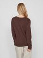 VIRIL O-NECK L/S KNIT TOP - NOOS XL Normal geschnitten - Coffee Bean