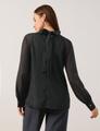 Chiffonbluse mit Shiny-Dots 36 Figurumspielend - Schwarz