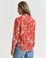 Regular Fit Sailing Print Bluse aus Baumwolle und Seide 36 - Orange Red