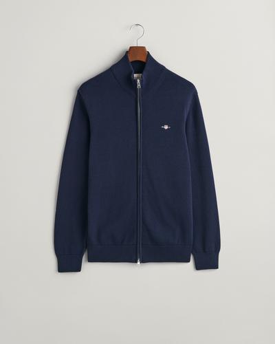 Casual Cotton Strickjacke mit Reißverschluss XXXL - Evening Blue
