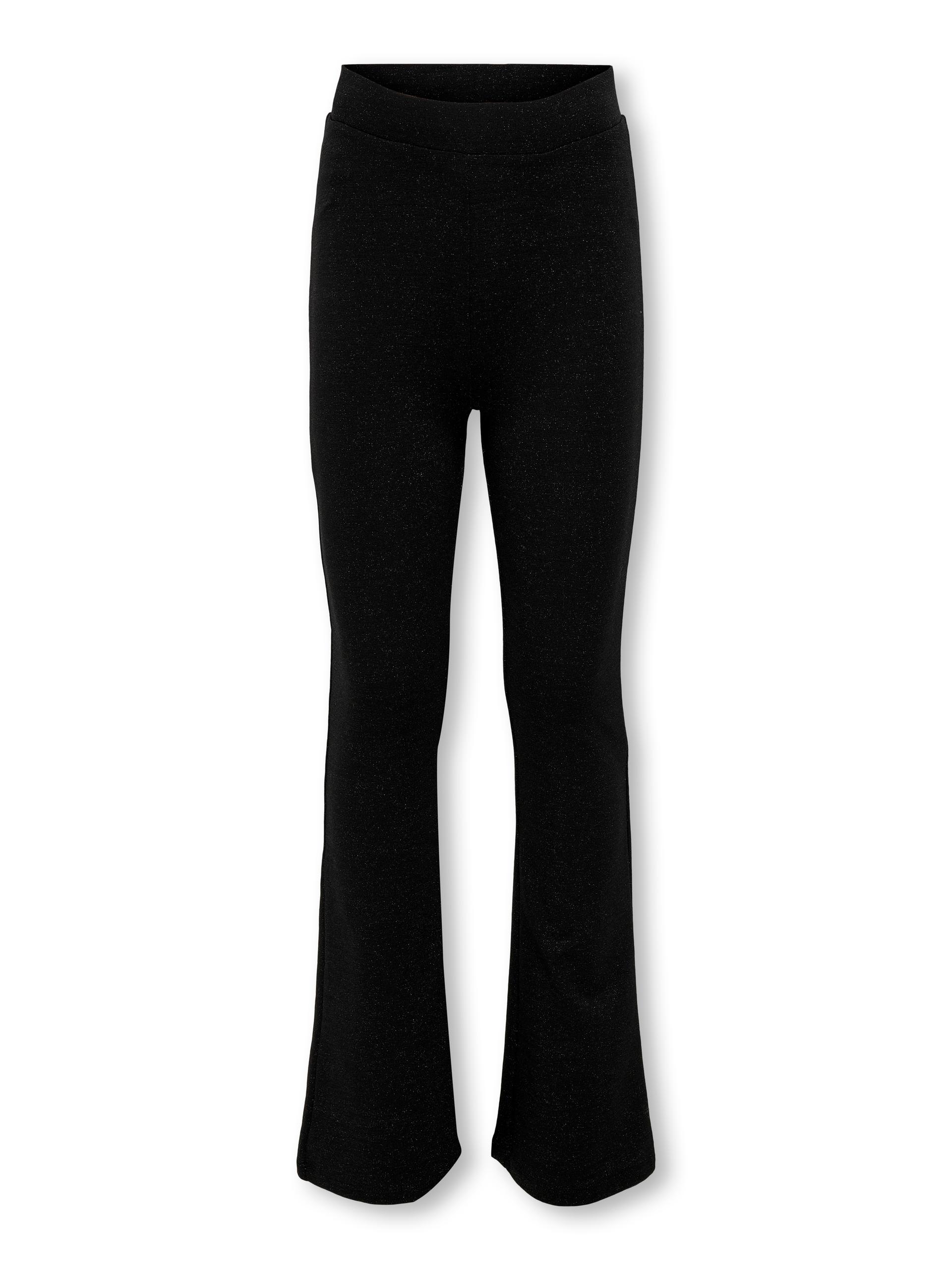 KOGROMA GLITTER FLAIRED PANT JRS 146 Normal geschnitten - Black