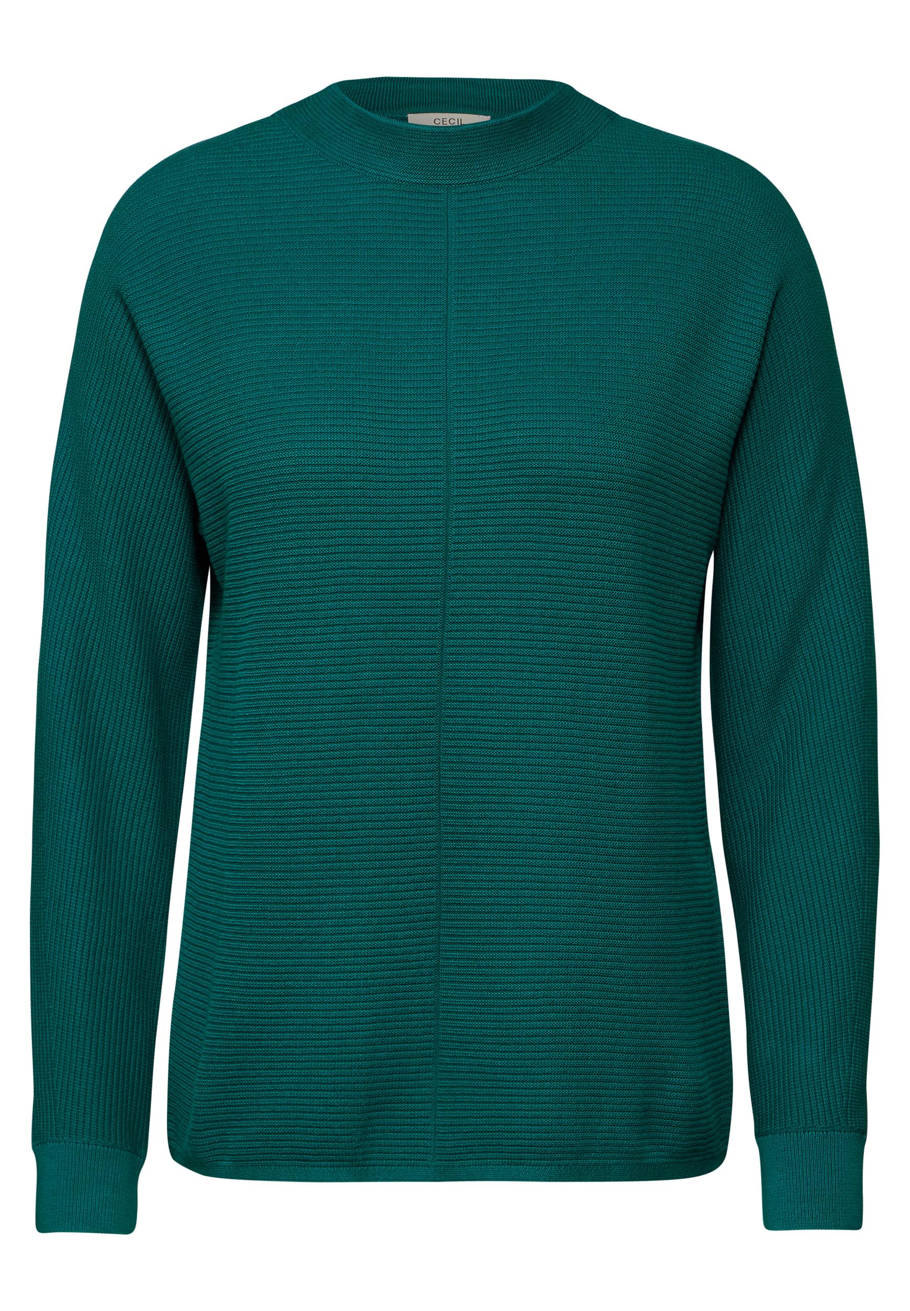 Strukturmix Dolman Pullover XL - Petrol Green