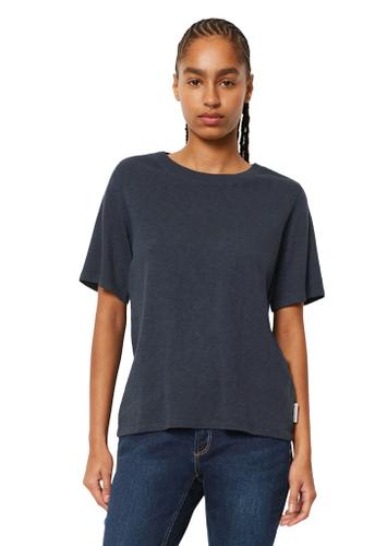 Slub-Jersey-T-Shirt loose L - Navy Teal