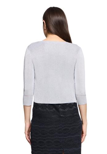 Strickbolero M Figurumspielend - Grau/silber
