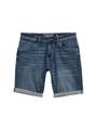 TTJOSH REGULAR SLIM Jeans Shorts 32 Slim Fit - Used Dark Stone Blue Denim