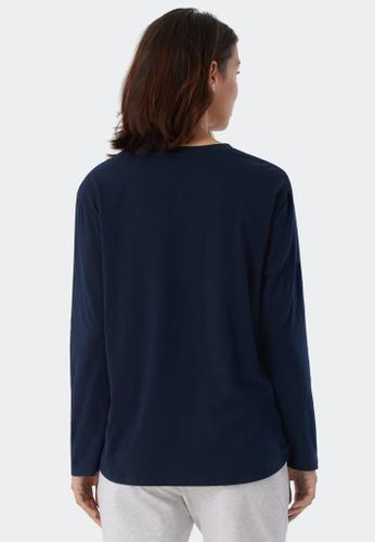 Langarmshirt Blau 36