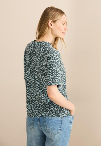 T-Shirt mit Knopfdetail XL - Cool Salvia Green
