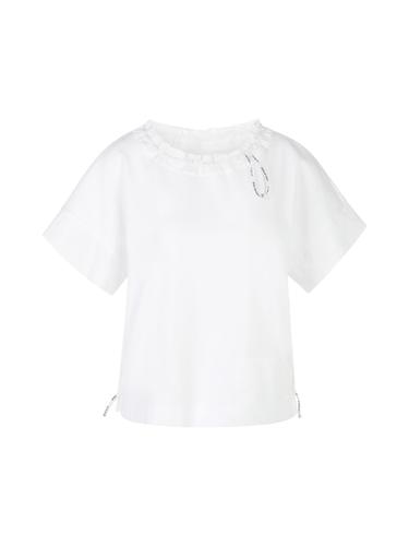 Lässiges T-Shirt mit Kordelzug Weiß 36