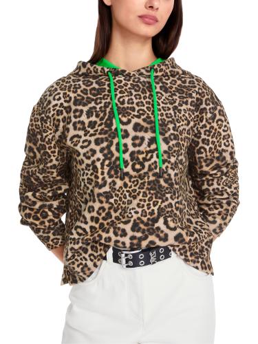 Sweatshirt in Leo-Print 42 - Granola