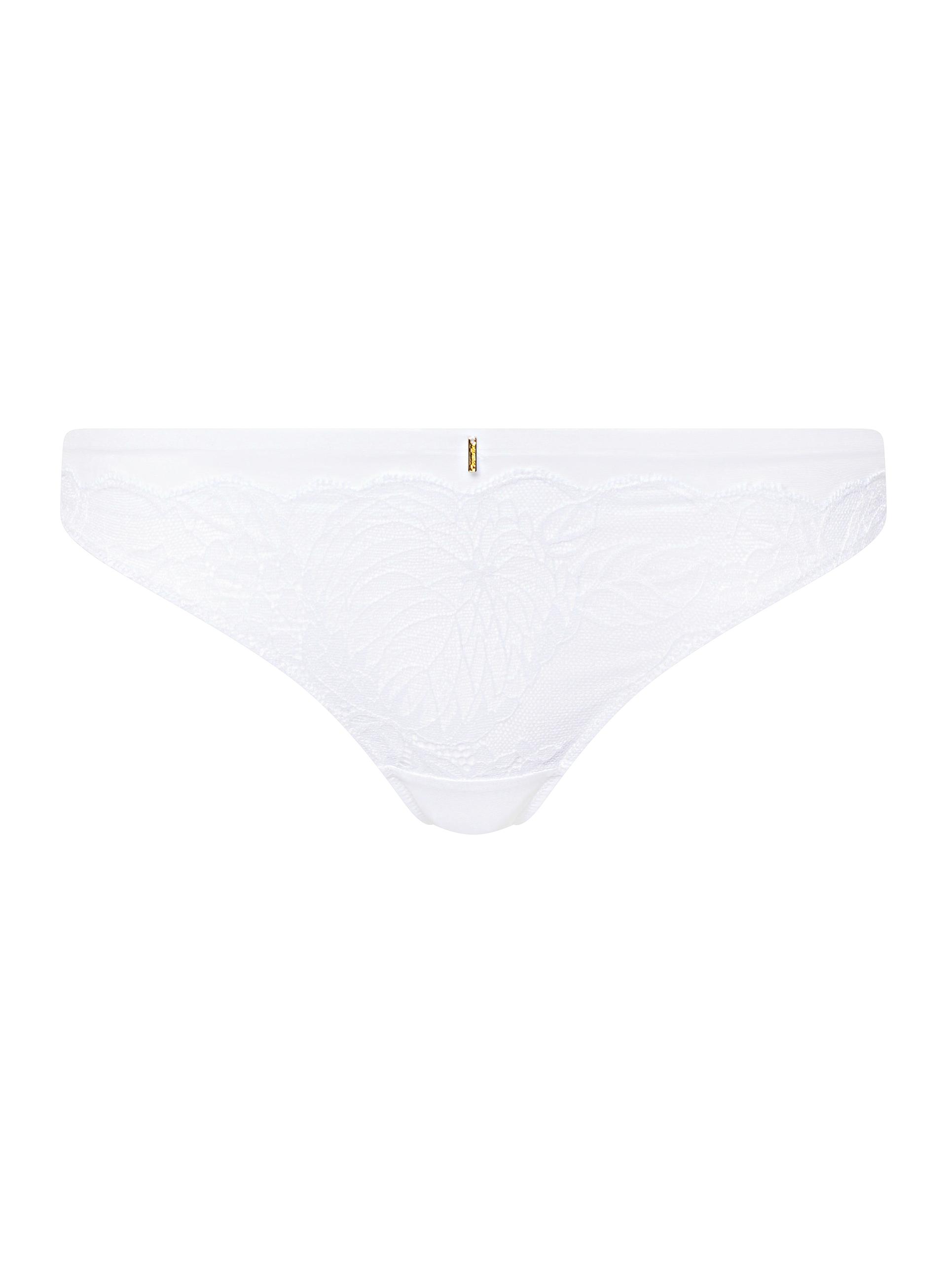 MIDNIGHT FLOWERS Tanga 40 - Weiß