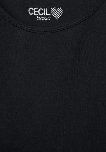 Top in Unifarbe - Schwarz / L