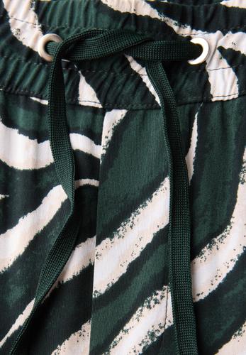 Gemusterte Wide Leg Hose 36/7/8 Hosen - Pine Grove Green