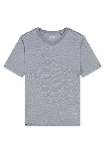 T-Shirt V-Ausschnitt 50 - Nachtblau