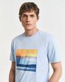 GANT USA Sailing Print Graphic T-Shirt XXXL - Fresh Blue