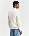 Zopfstrick Troyer aus Baumwolle XL - Cream