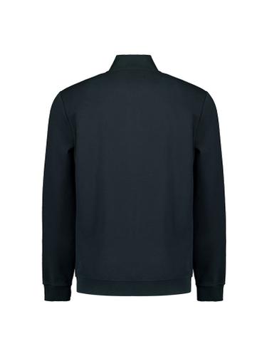 Sweater Full Zipper Pique Bomber Blau XXL