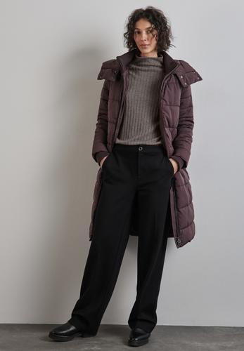 Shirt mit Rippstruktur 40 - Morel Brown Mel.
