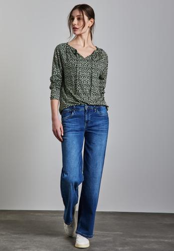 Bedrucktes Raglan Shirt Grün 42