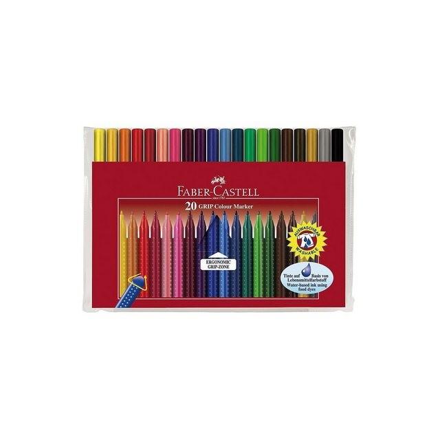 Faber-Castell GRIP COLOUR Marker, 20 Farben