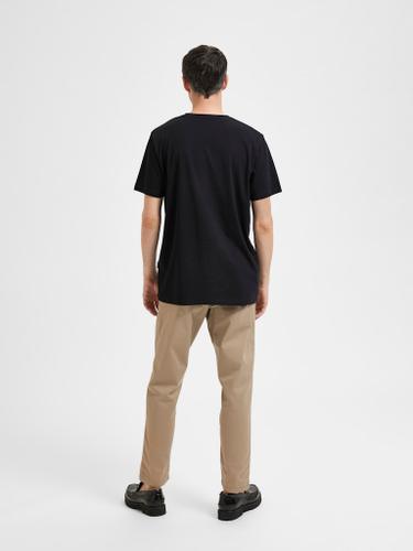 SLHASPEN SS O-NECK TEE NOOS Schwarz L