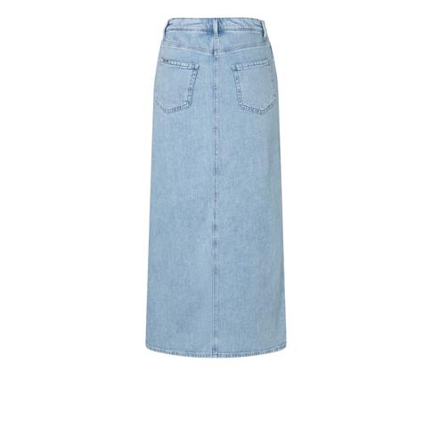 MAC JEANS - MAXI SKIRT, Fluent comfort denim L/OL - Blau