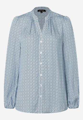 Viskosebluse   grafischer Print  Frühjahrs-Kollektion Mehrfarbig 46