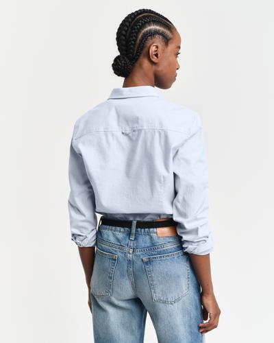 Slim Fit Stretch Oxford-Bluse 38 - Light Blue