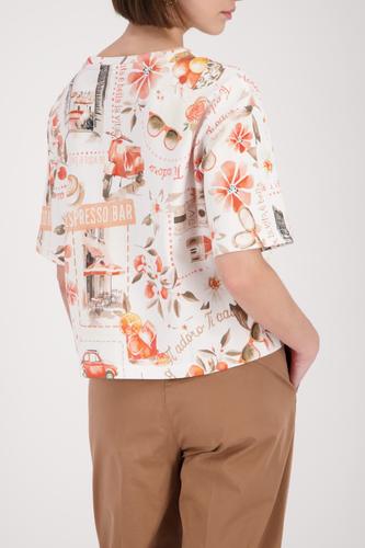 Sweatshirt mit Italymuster 40 - Dark Apricot Gemustert