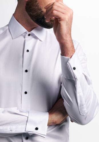 Luxury Shirt Twill Langarm 43/Langarm - 65cm MODERN FIT - Weiß