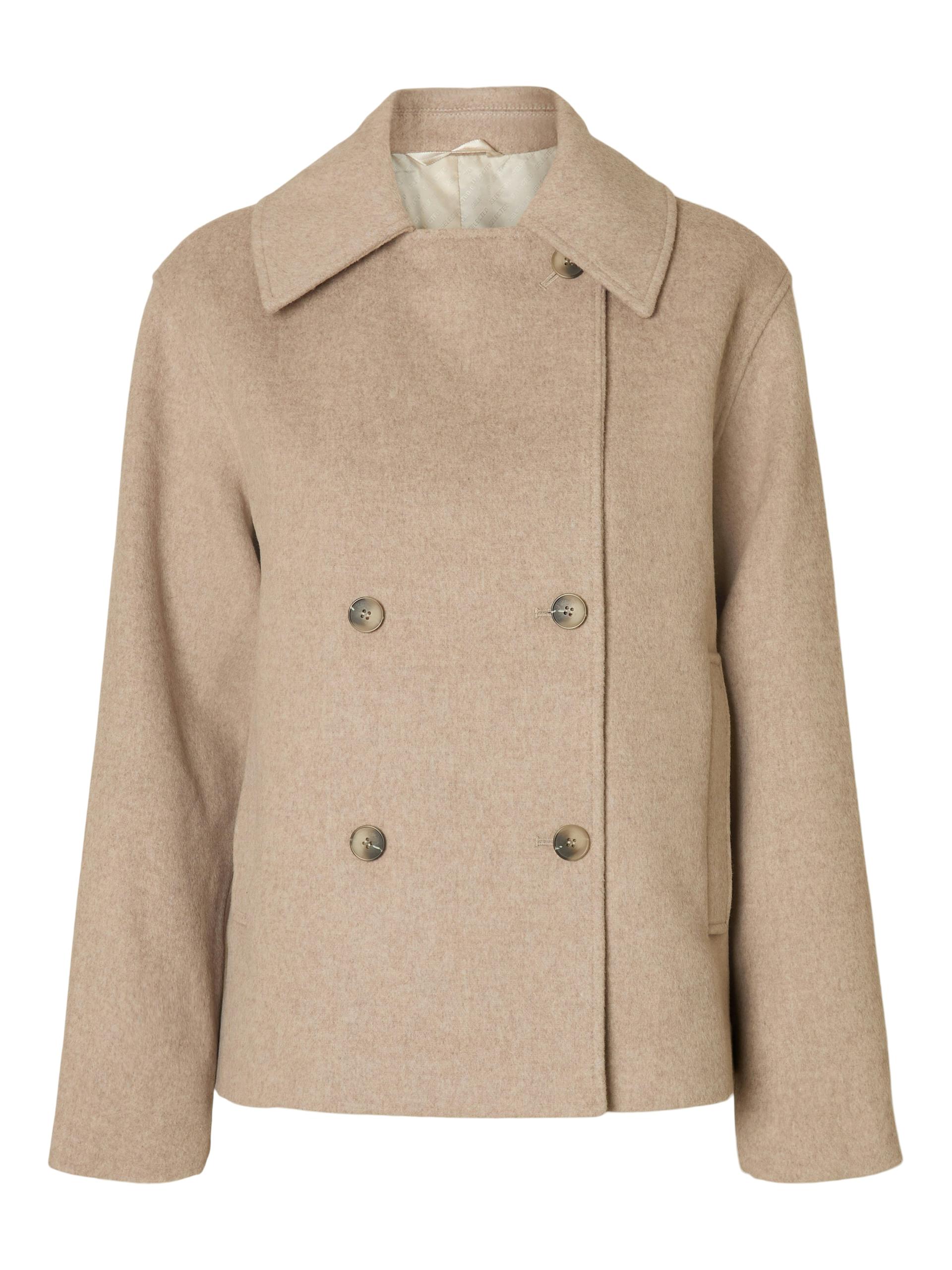 SLFALMA WOOL BLEND JACKET NOOS 42 - Sandshell