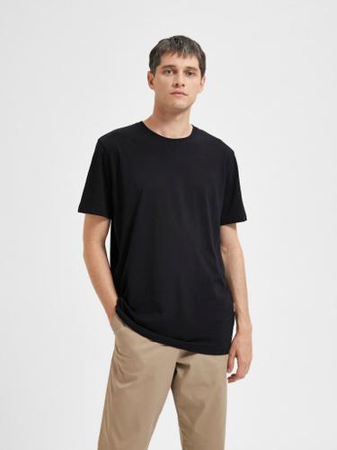 SLHASPEN SS O-NECK TEE NOOS Schwarz M