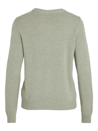VIRIL O-NECK L/S  KNIT TOP - NOOS L Normal geschnitten - Oil Green