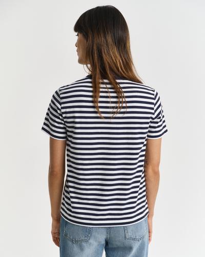 Shield T-Shirt mit Streifen S - Evening Blue