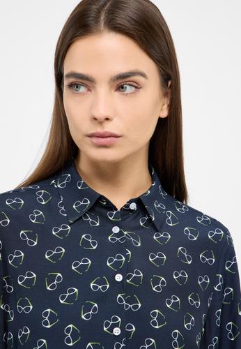 Bluse Viskose Langarm 38/Langarm REGULAR FIT - Navy