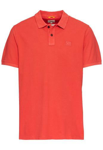 Kurzarm Poloshirt aus Baumwolle Rot XXL
