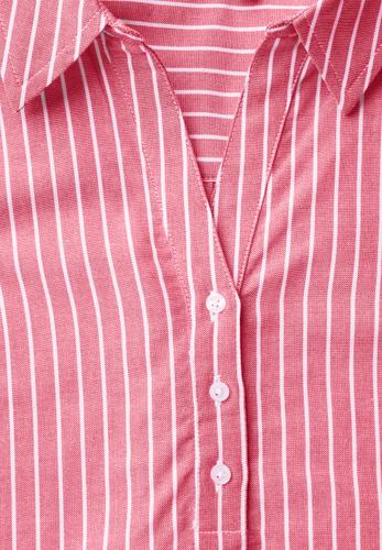 Gestreifte Oxford Bluse S - Granita Red